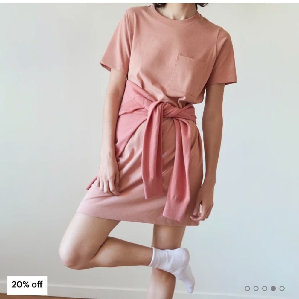 Pink Everlane T-shirt Dress